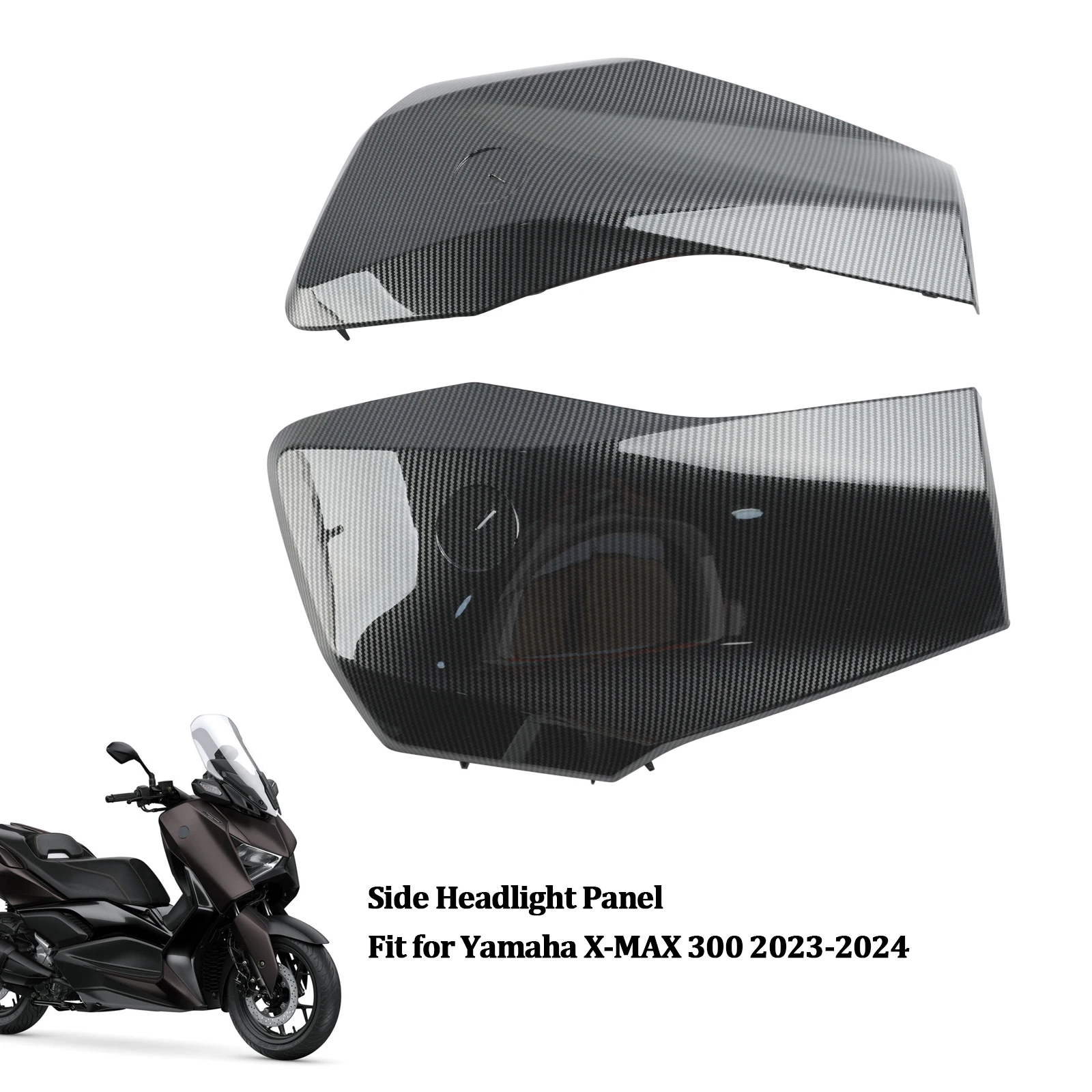 Topteng Front Side Headlight Panel Cover Fairing Cowl For Yamaha X-MAX 300 2023-2024