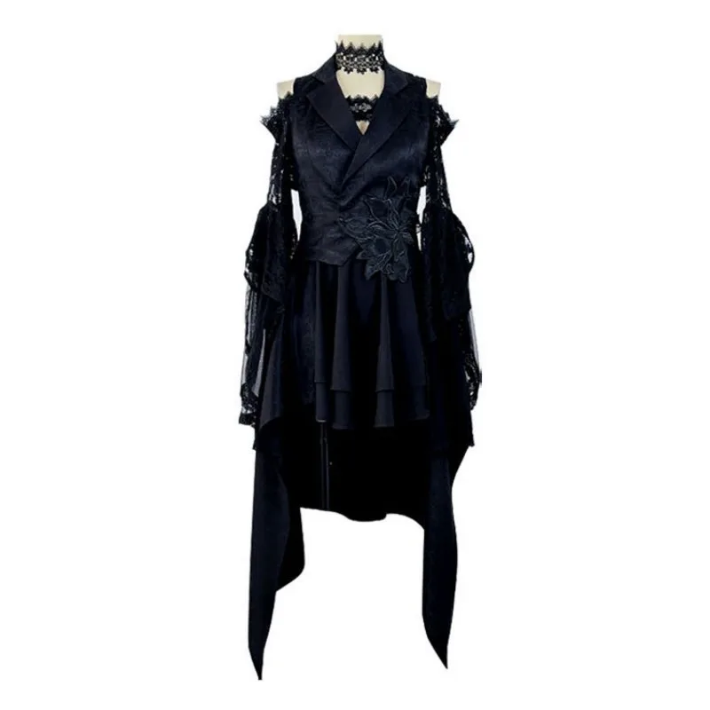 

KAMEN RIDER GAVV Glotta Stomach Cosplay Costume Women's Clothing Gothic Black Uniform Skirts Halloween Glotta‘s Dressing Up