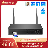 Techage 8CH 5MP 4MP Wireless Recorder H.265 NVR Wifi CCTV IP Camera Security Protection System P2P XMeye Network Video ONVIF