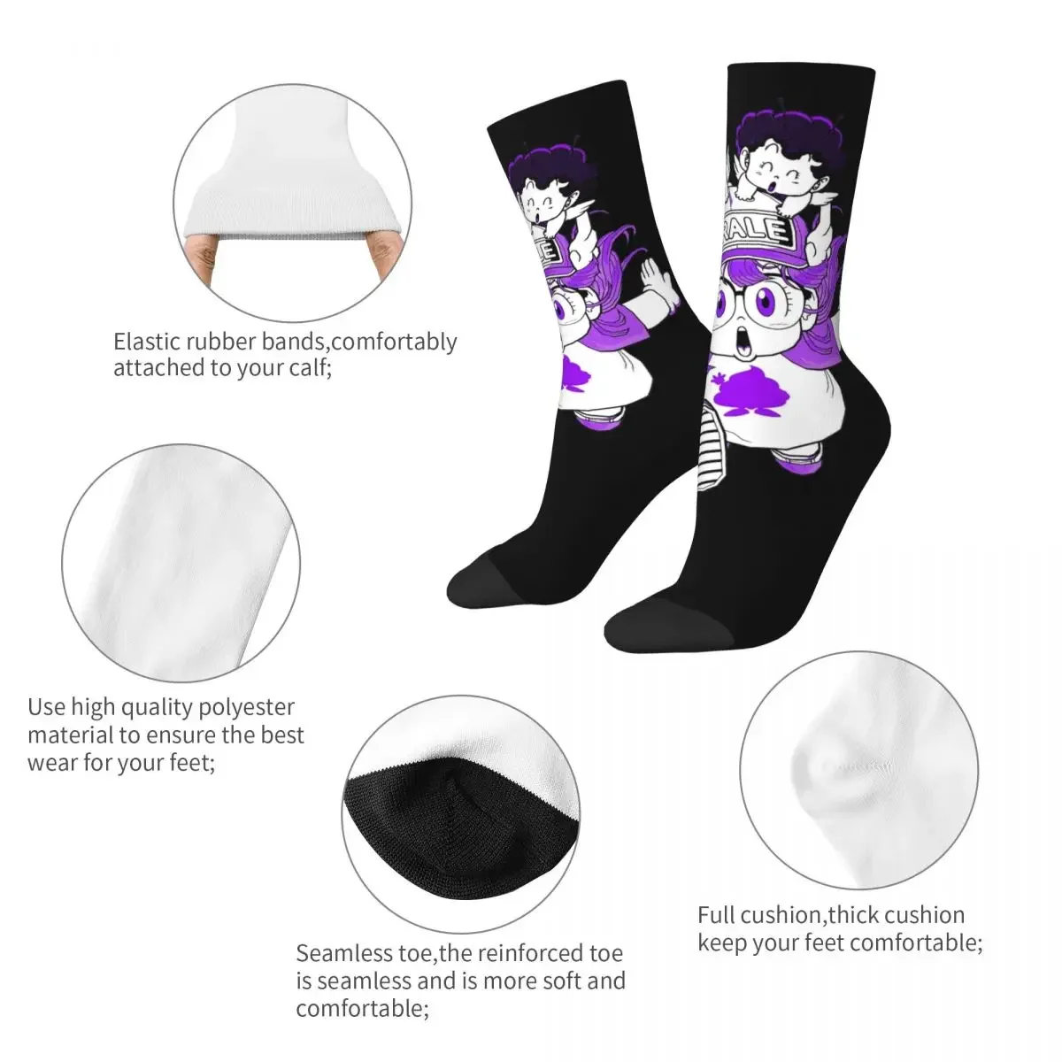 Autumn Winter Casual Unisex Arale Norimaki Slump Socks Japanese Anime Breathable Sports Socks