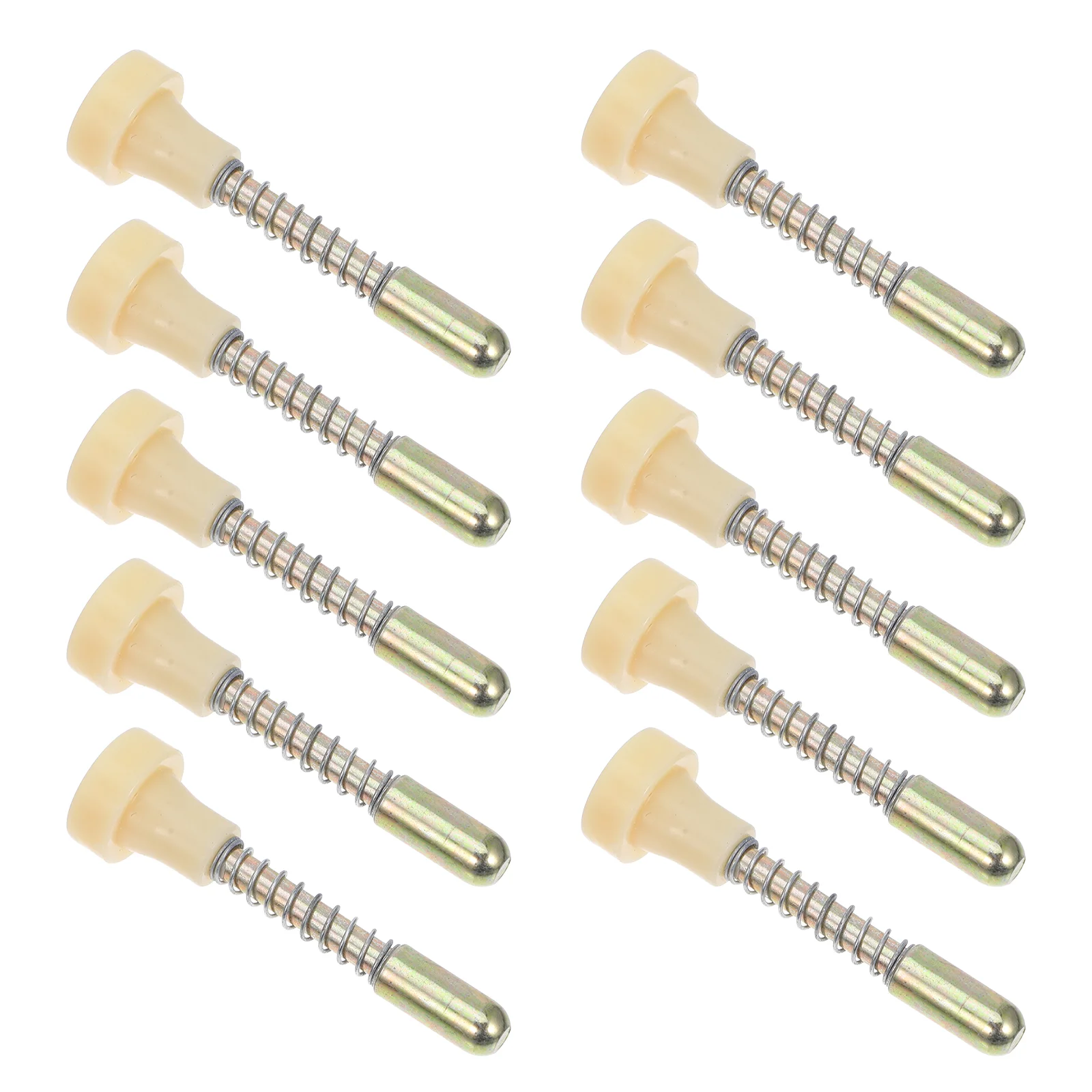 

10pcs Spring Plunger Latch Beige Window Screen Parts Adjustable Height Door Hardware Storage Gate Metal Durability Easy