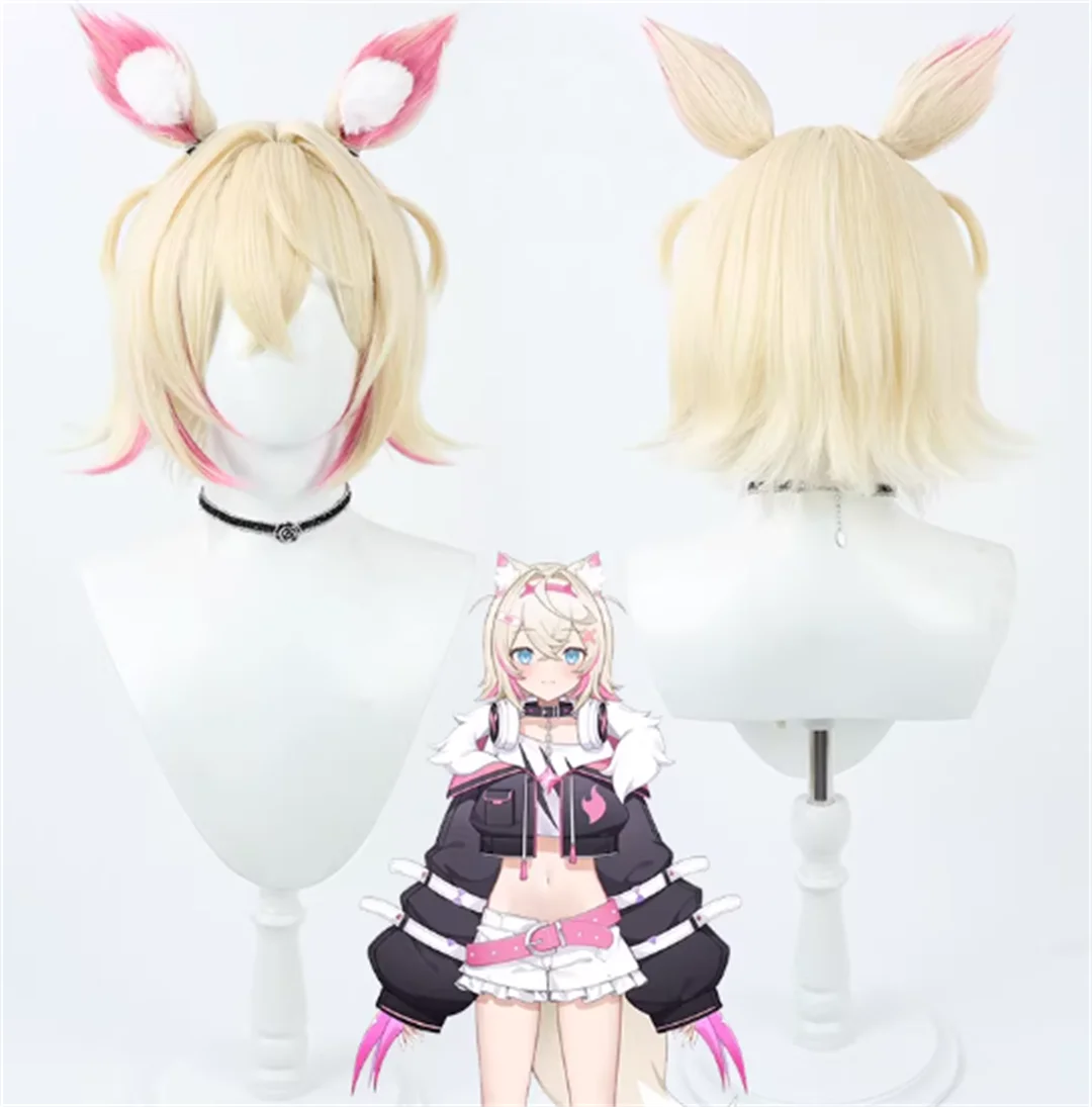 Cosplay Hololive Mococo Abyssgard Wig Anime game party heat-resistant synthetic fiber wig