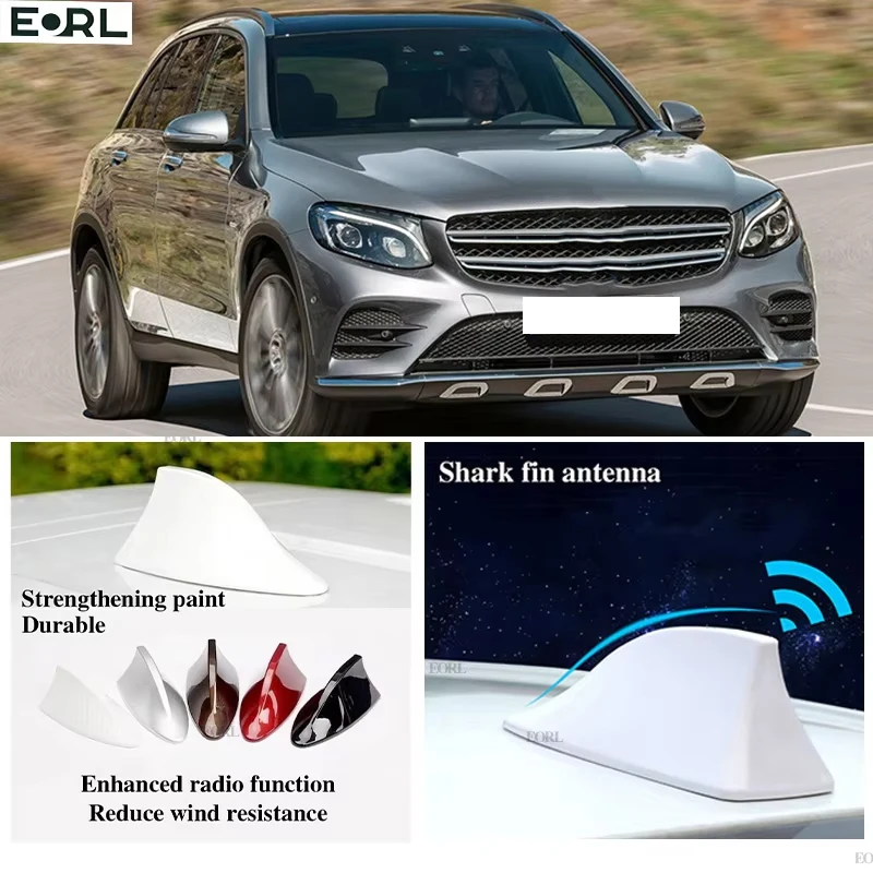 For Mercedes Benz GLC-Class Shark Fin Antenna FM Signal Super Aerials Amplifier Waterproof Signal Amplifier FM/AM Radio Aerials