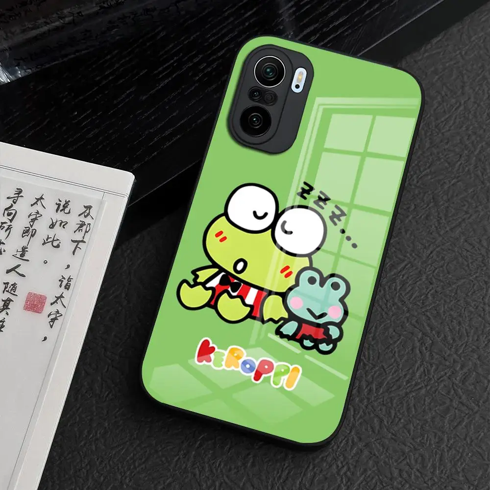 Cute K-Kero Keroppi Phone Case For Xiaomi 14 Lite 12 Pro 11t 13 Lite POCO M6 M5 X6 X5 X3 NFC F5 F6 Pro Glass Cover