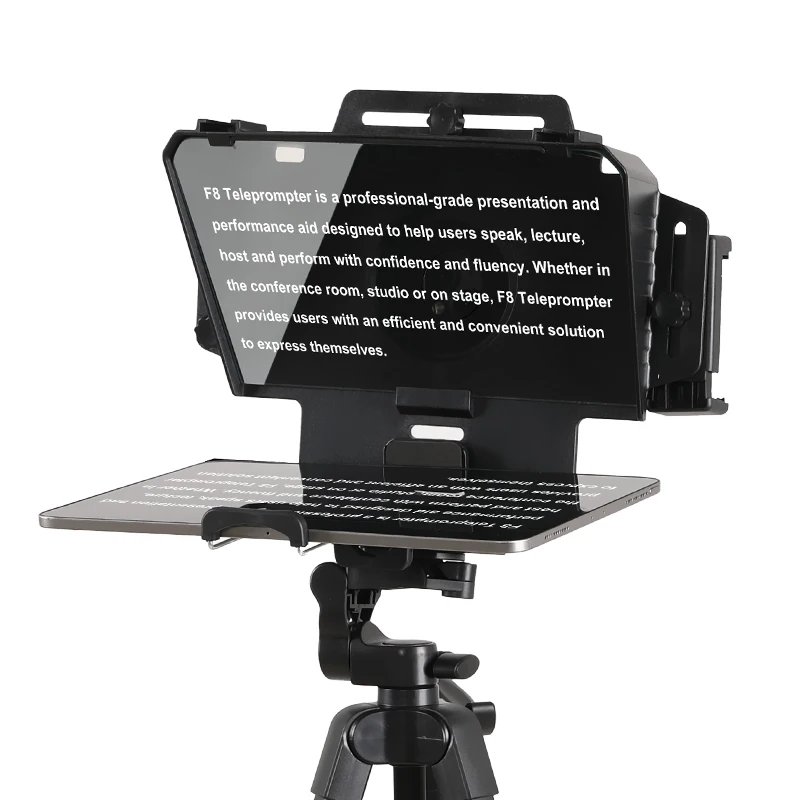 

Soonpho F7 F8 Teleprompter for Tablet Laptop Smartphone Camera Bluetooth Portable Telepronter for Live Streaming Recording Video