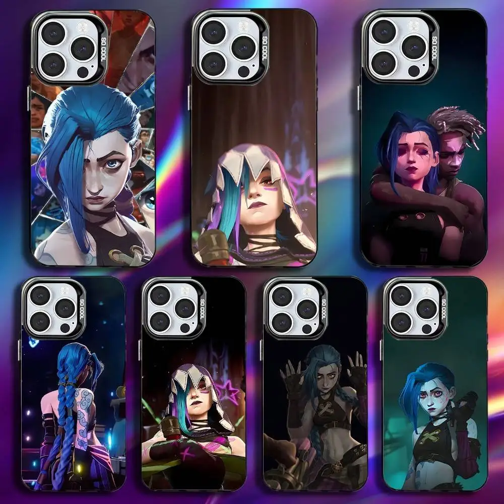 

J-Jinx A-ArcaneS 2 Phone Case For iPhone 16,15,14,13,12,11,Pro,Max,Plus,Mini,XS,SE Anti Fall Black Matte Hard Bumper