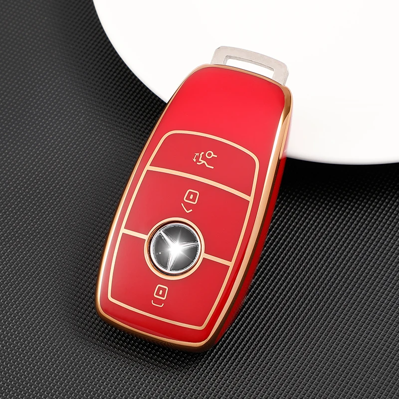 TPU Car Remote Key Case Cover for Mercedes Benz A C E S G Class GLC CLE CLA W177 W205 W213 W222 X167 AMG Key Shell Holder