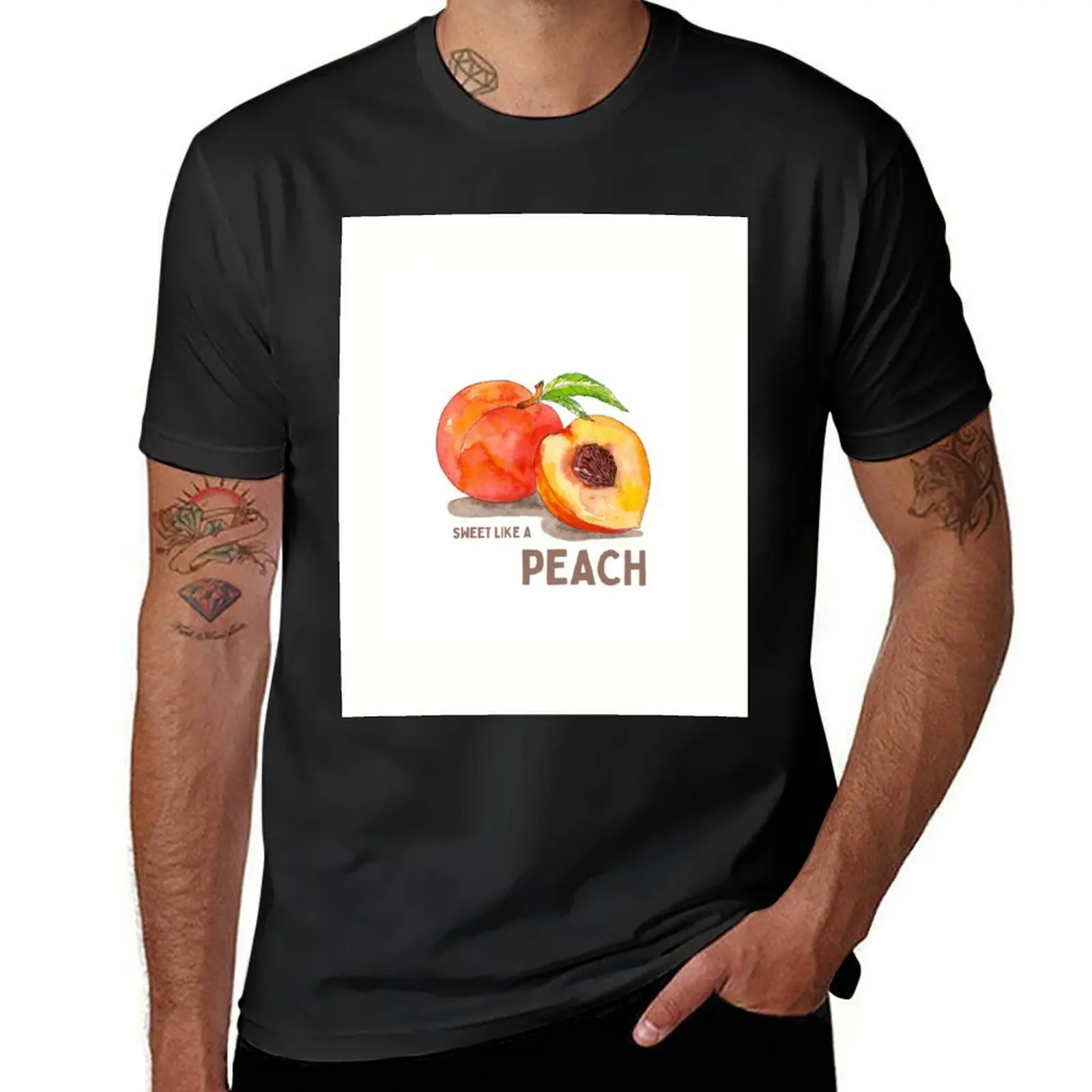 SWEET LIKE A PEACH T-Shirt boys animal print sweat Men's t shirts