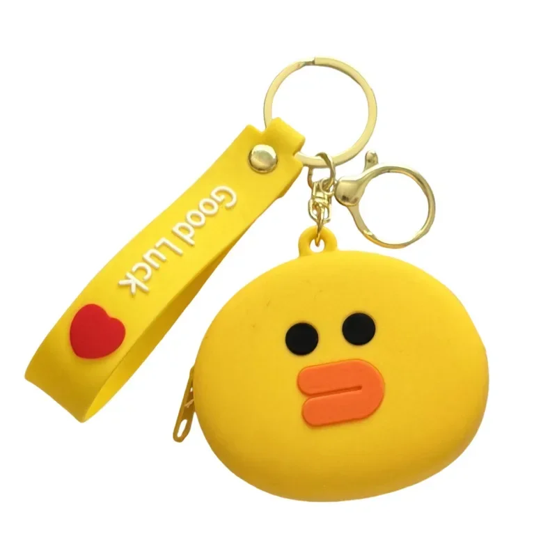 2025年ミンソクリエイティブ漫画動物シリコン製コインパース、キーホルダー、ペンダント、子供用コイン小物ギフト