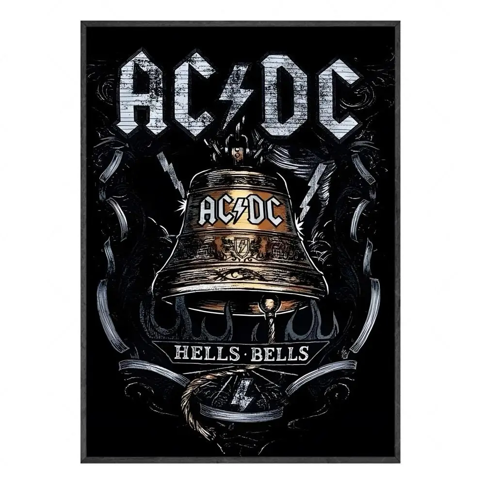 ACDC Band Classic Painting Calligraphy Poster Print Modern Decor Room Home Decor Canvas Art Pictures Home For Living Room