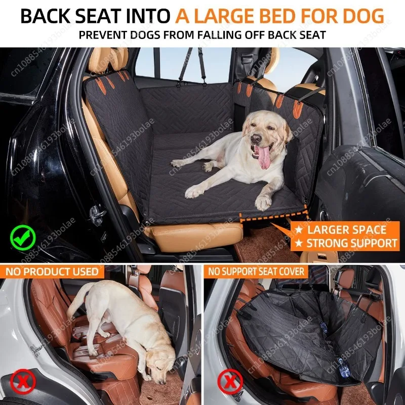 2024 New Design Large Pet Back Seat Extender Car Backseat Protector Hammock Dog Car Seat Cover Hard Bottom for Travel