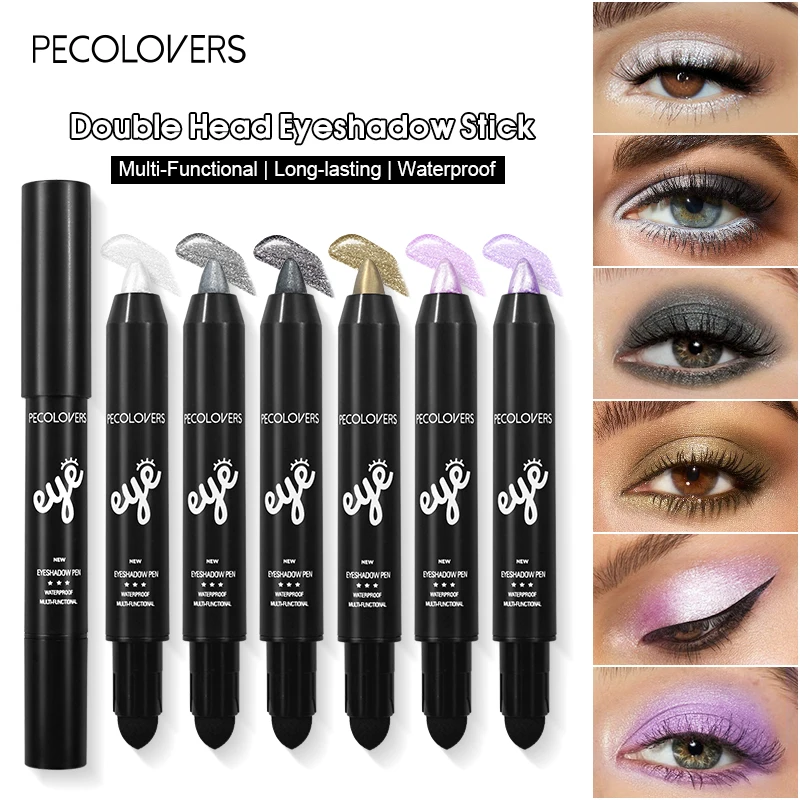 6 Colours Matte White Highlighter Pencil Waterproof Long Lasting Brighten Lying Silkworm Eyeshadow Stick Facial Makeup Cosmetics