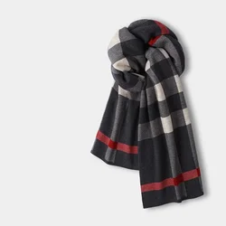 New Scarf Men's Winter New Men's and Women's Dual-purpose Korean Version Versatile Shawl Warm High-end Plaid