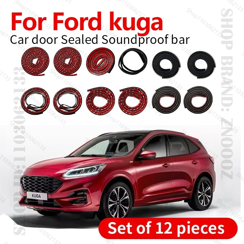 

Для Ford kuga 2008-2025 гг., уплотнительная лента для двери автомобиля, резиновая двухслойная уплотнительная лента, звукоизоляционная пылезащитная уплотнительная лента, набор из 12 шт.