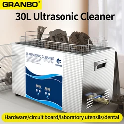 Granbo-limpiador ultrasónico Digital, calentador de desgasificación de tanque de 30l y 7,9 galones, piezas automotrices, molde de impresión 3D, eliminación de resina