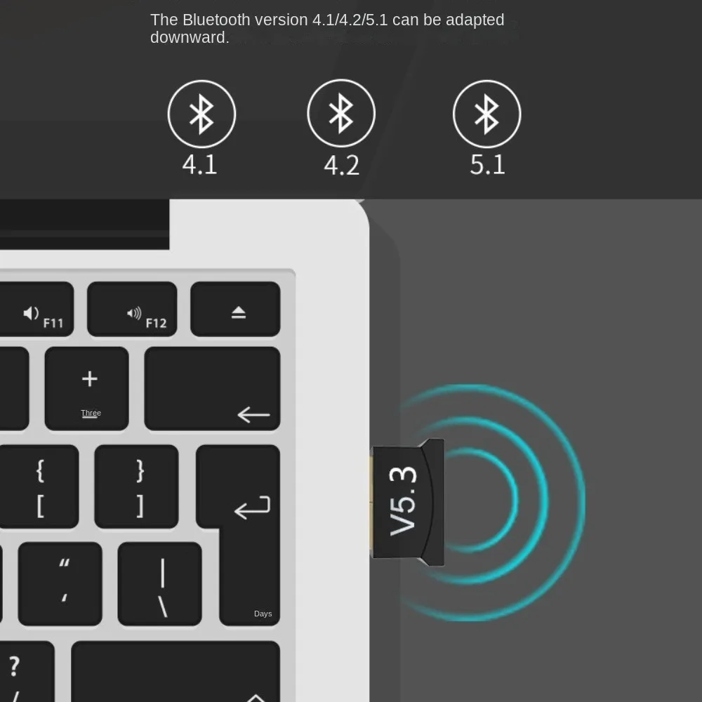

Bluetooth Transmitter USB Wireless Adapter USB Dongle Audio Receiver USB Bluetooth 5.3 Adapter Drive Free Bluetooth 5.3