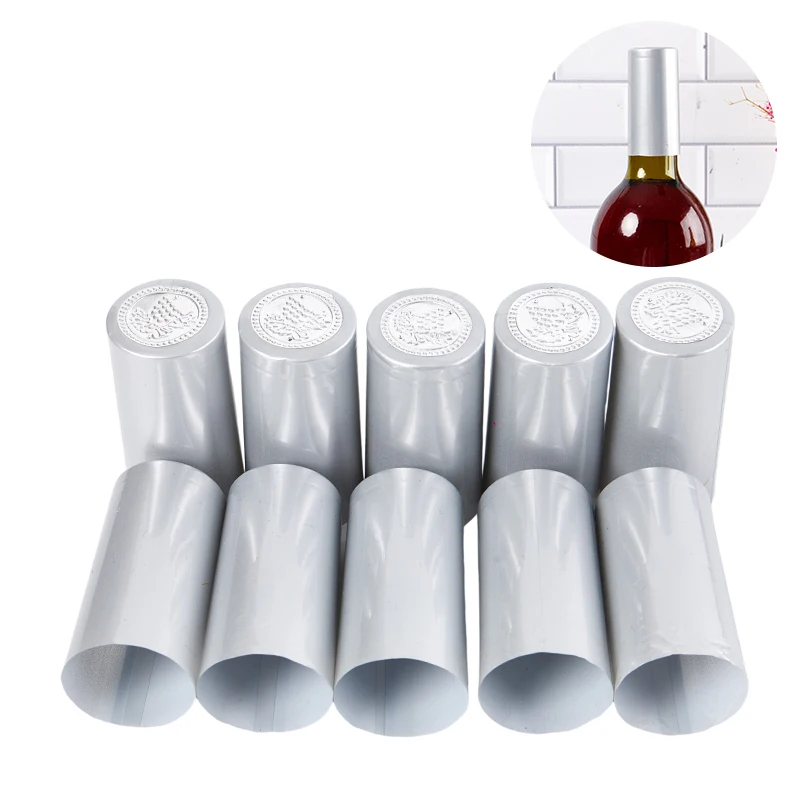 100PCS Heat Shrink Capsules Plastic Caps Films Sealing Cap Wine Bottle Film Wine Heat Shrinkable Cap 30*60mm