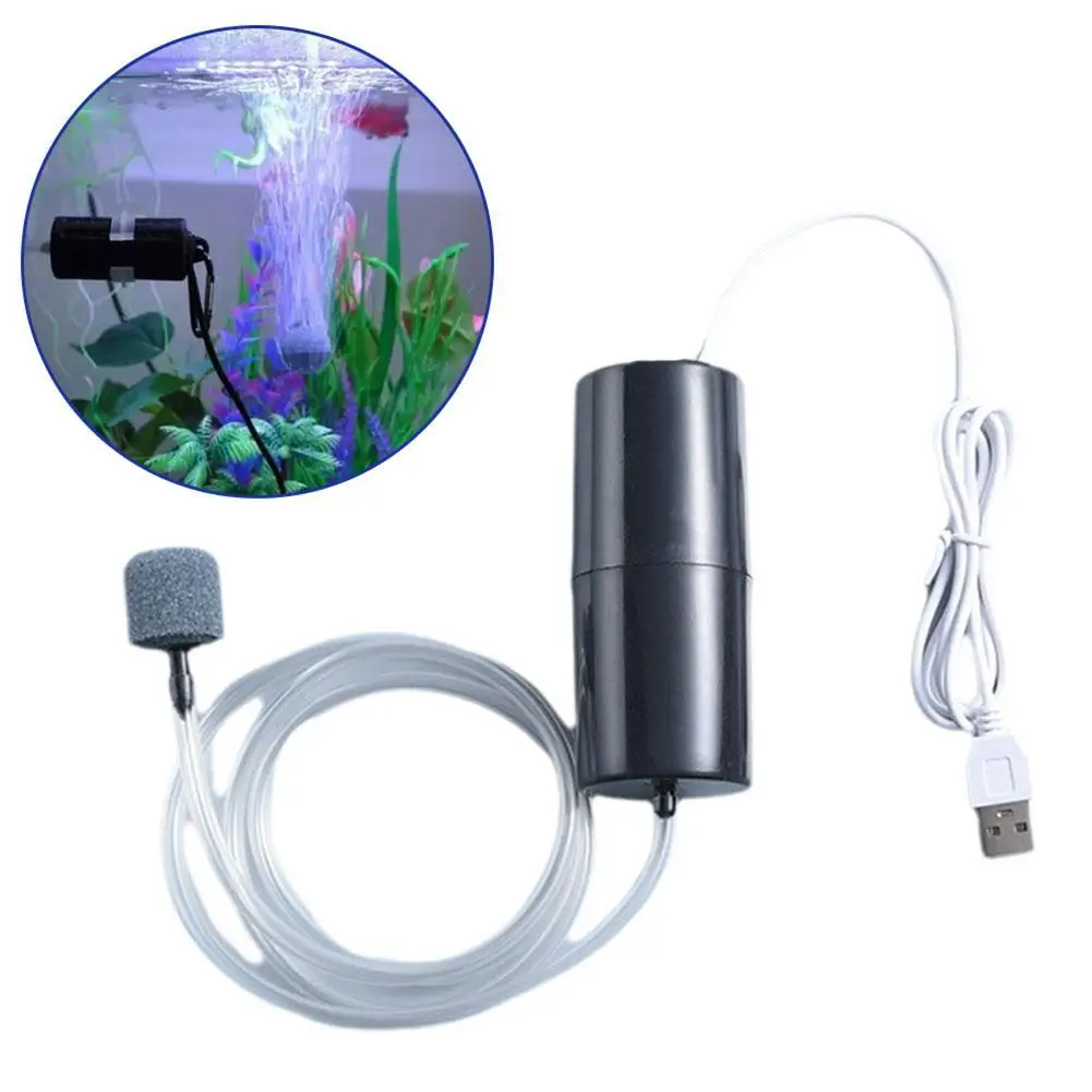 Aquarium Oxygen Air Pump Fish Tank Air Compressor Portable Mini Fishing Outdoor Accessories Miniature Oxygenator R7L0