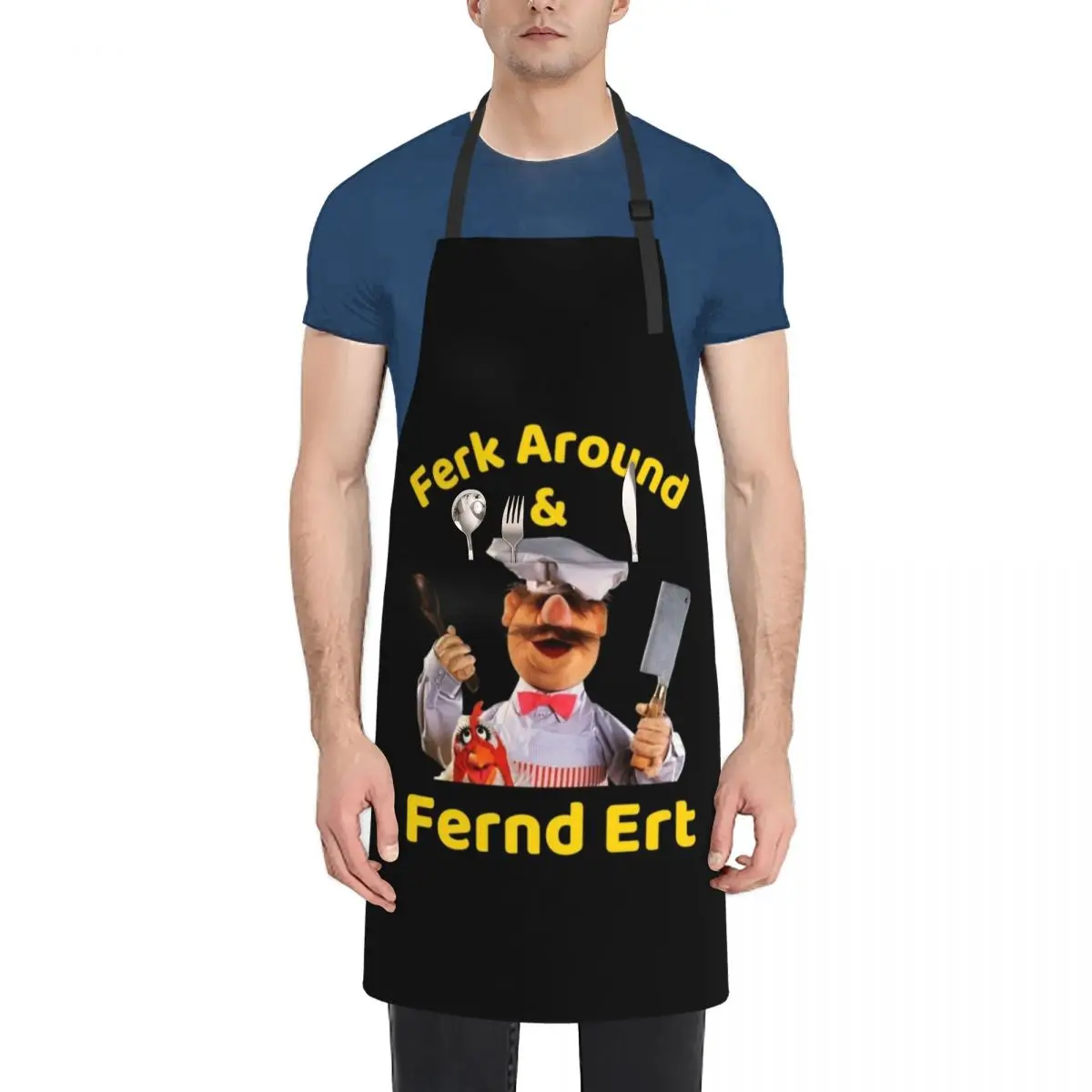 

Funny Swedish Chef, Ferk Around Quote, Original Willow Days Apron barber men For Women Kitchen Things Apron