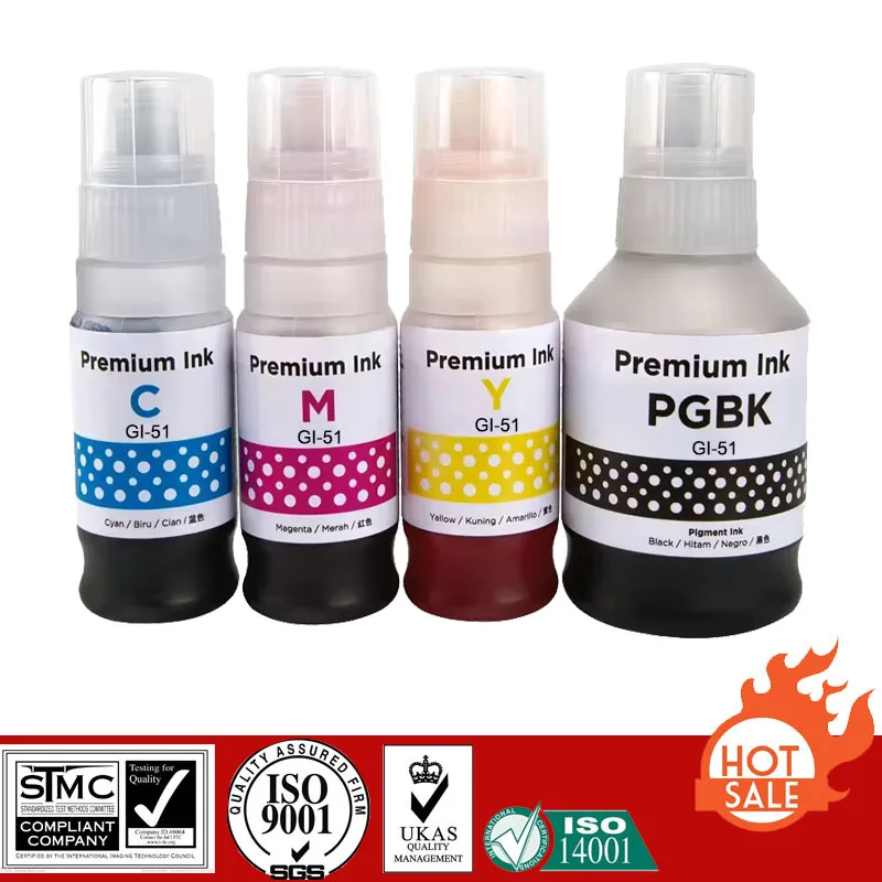 Compatible Refill Ink For GI-51 GI51, For CANON PIXMA GM2050/GM4050/G5050/G6050/G7050 Printer