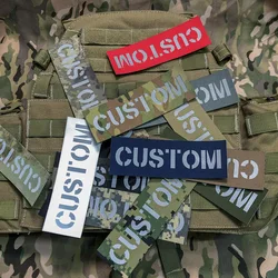 Laser Cut IR IFF Infrared Reflection Patch, Big Name Tapes, Gray Letters, Morale Tactics, Military Airsoft, Custom Logo