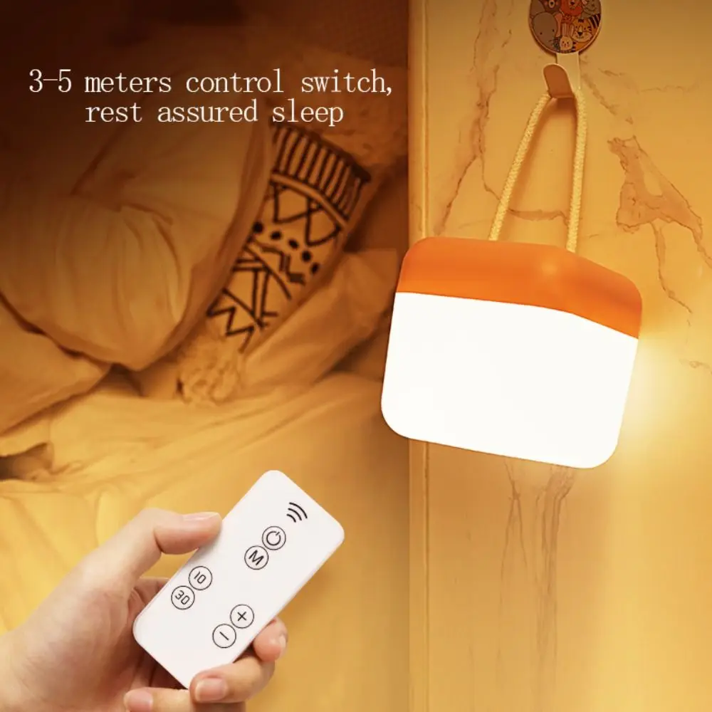 Convenient Remote Control Hanging Night Lights 3 Colors Soft Light Outdoor Camping Lantern Portable ABS Atmosphere Light Reading