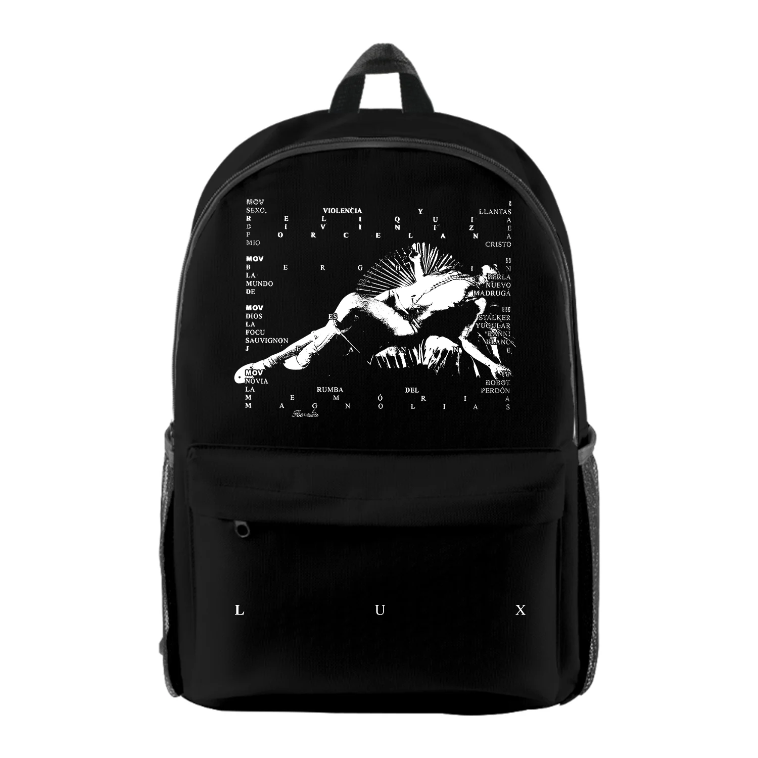 

Rosalia LUX Logo Tracklist Backpack Women Men Shoulders Bag Casual Streetwear Daypack Unisex Travel Bags