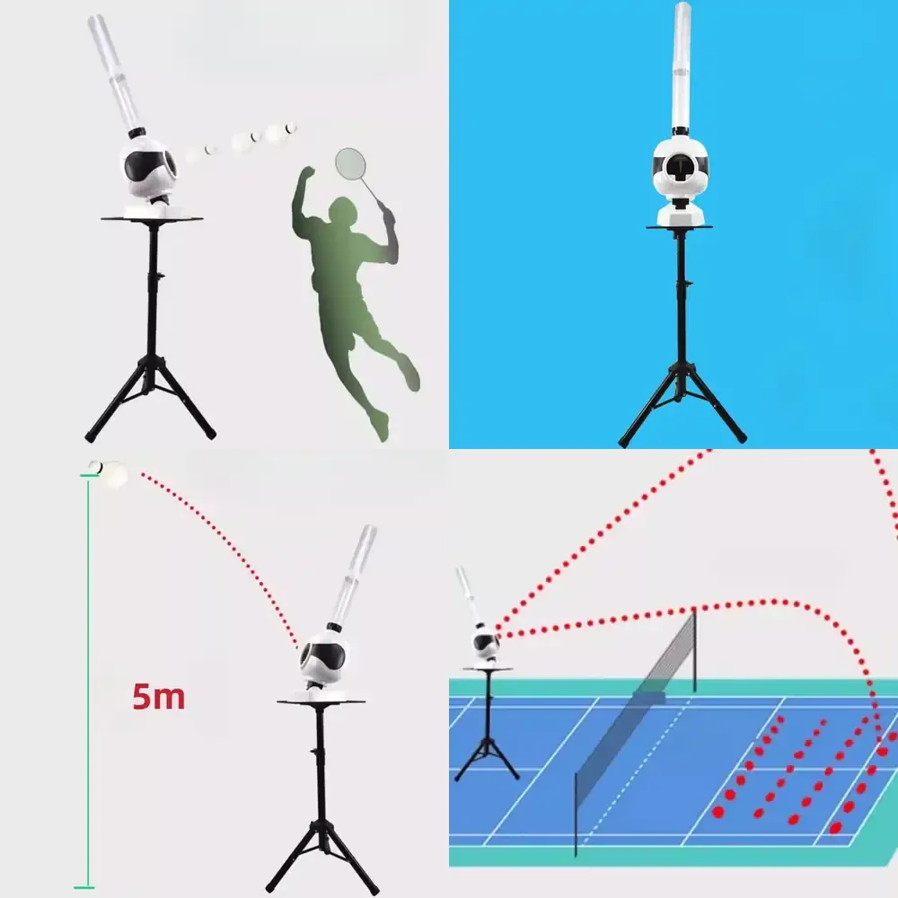 

WAP01 Automatic Badminton Training Machine Adjustable Badminton Serve Machine Practice Badmintons Trainer Portable Sports