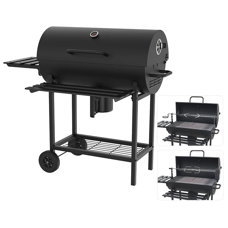 

Heavy Duty Barrel Electric Chicken Barbecue Shop Kit Barbecue Grill Iron Manual Barbecue Shop Charcoal Outdoor Party