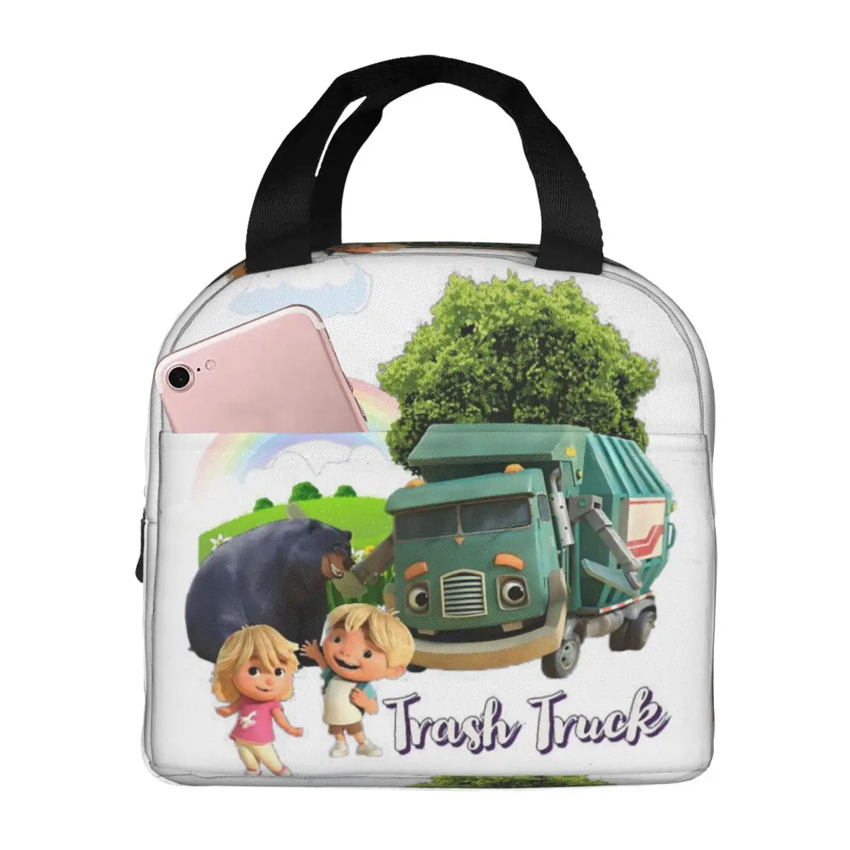 Trash Truck Animation, Trash Truck Netflix Lunch Bags Insulated Bento Box Waterproof Lunch Tote Picnic Bags Cooler Thermal Bag