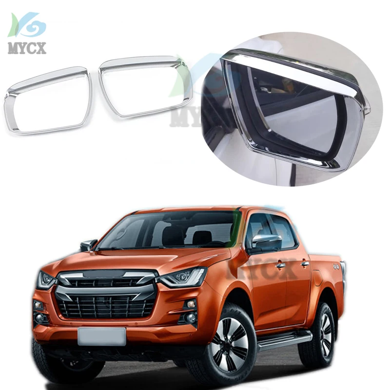 For ISUZU DMAX D-MAX D MAX 2022 Car Rearview Mirror Rain Eyebrow Protector Rain Cover Car Rearview Mirror Sun Visor Shade Rain