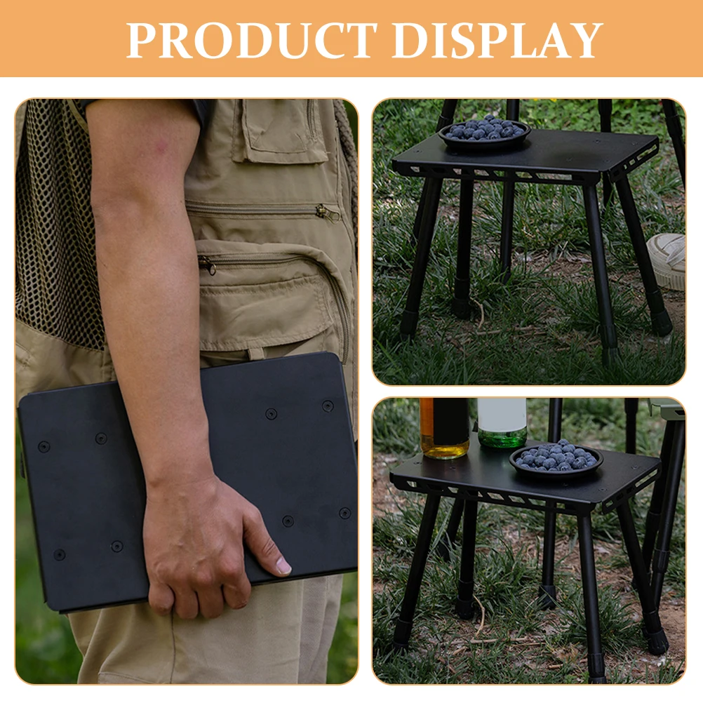

Portable Outdoor Camping Table Foldable Small Iron Material Lightweight Compact Design Durable Wear Resistant Picnic Hiking