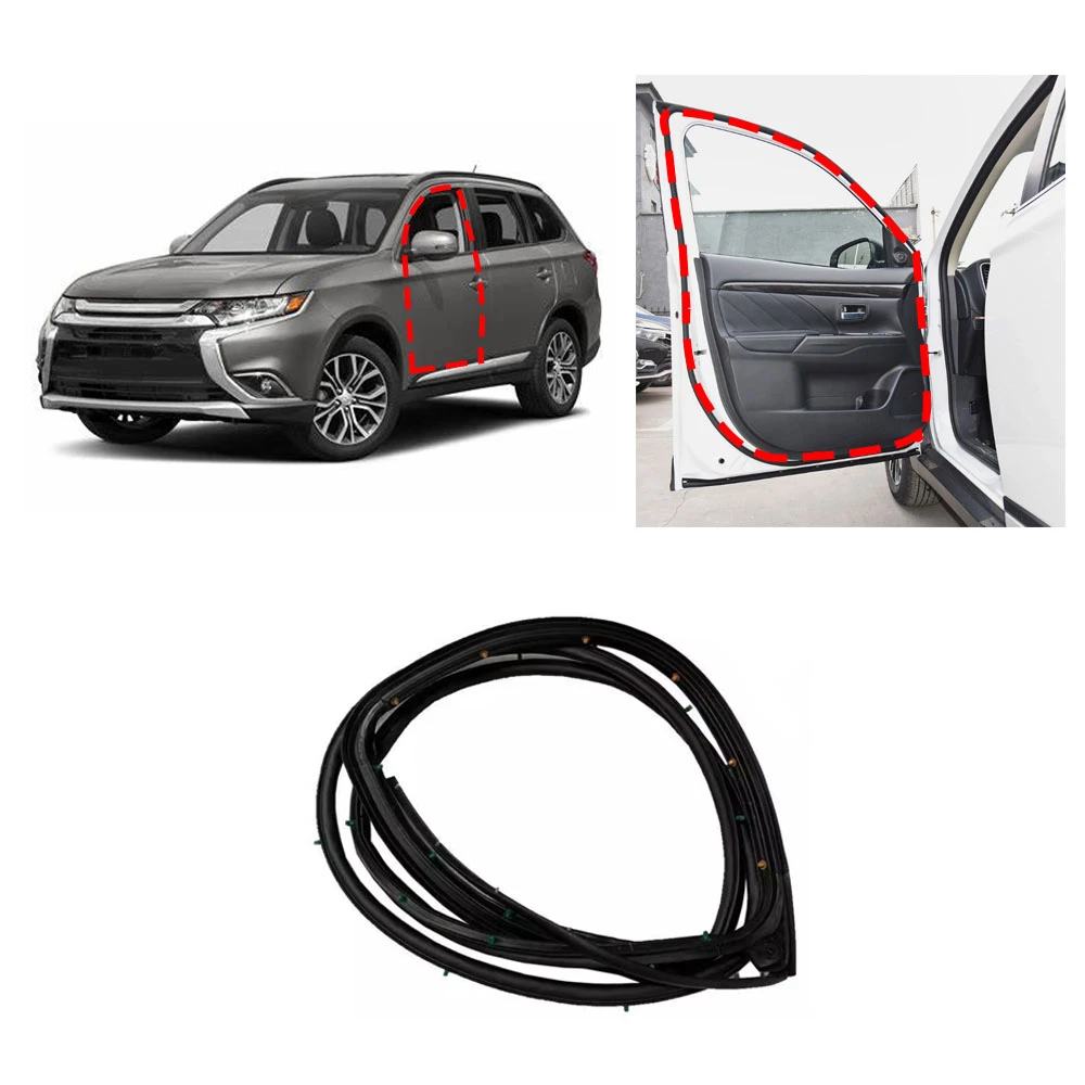 

1 Pcs Door Rubber for Outlander GF GG 5725A393 Door Opening Rubber for Airtrek 2013-2020 Protector Weatherstrip Seal with Clips