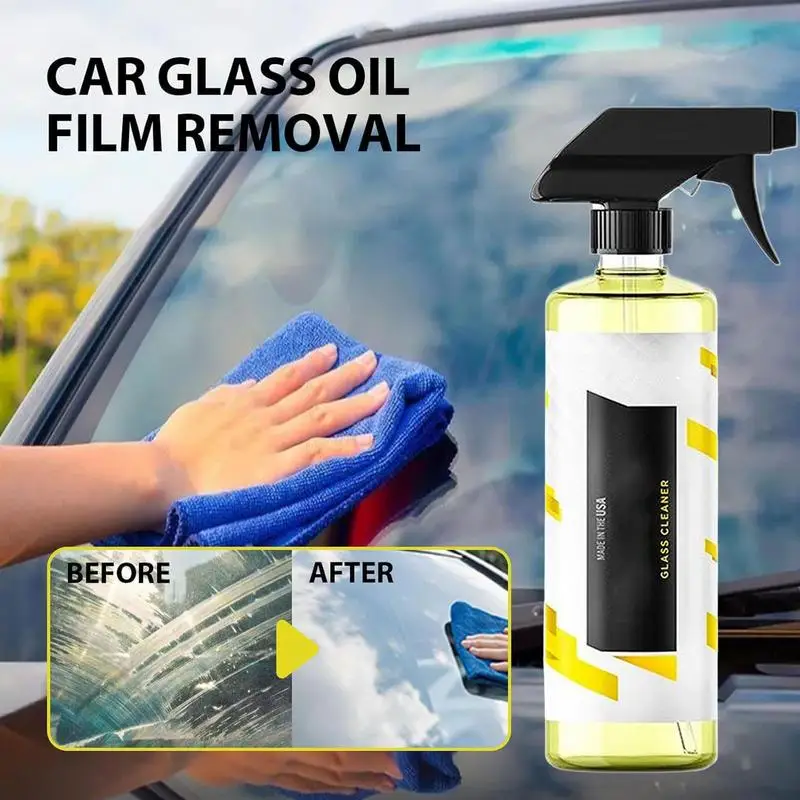 Auto Glass Cleaner 237ml Car Windshield Glass Coating Spray Portable Mirrow Cleaning Polishing Spray For Car Trucks Home