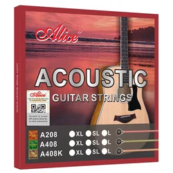 Alice A408 Full set Acoustic Guitar Guitarra Strings Light Super Light Guitar Accessory Coated Copper Alloy Wound 6 Strings