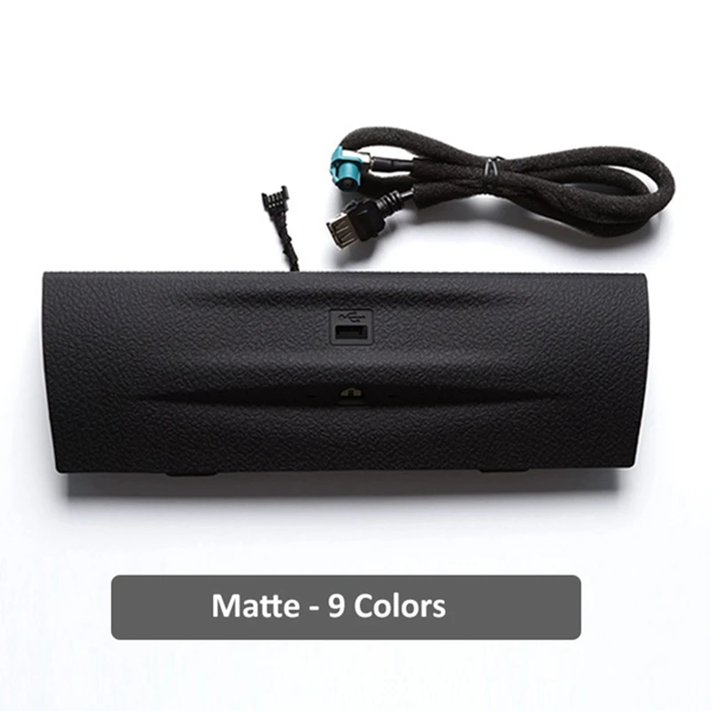 

Black 9 Color Dashboard USB Audio Cover For BMW 3 /GT/4-Series F30 F32 F34 F36 2012-2019