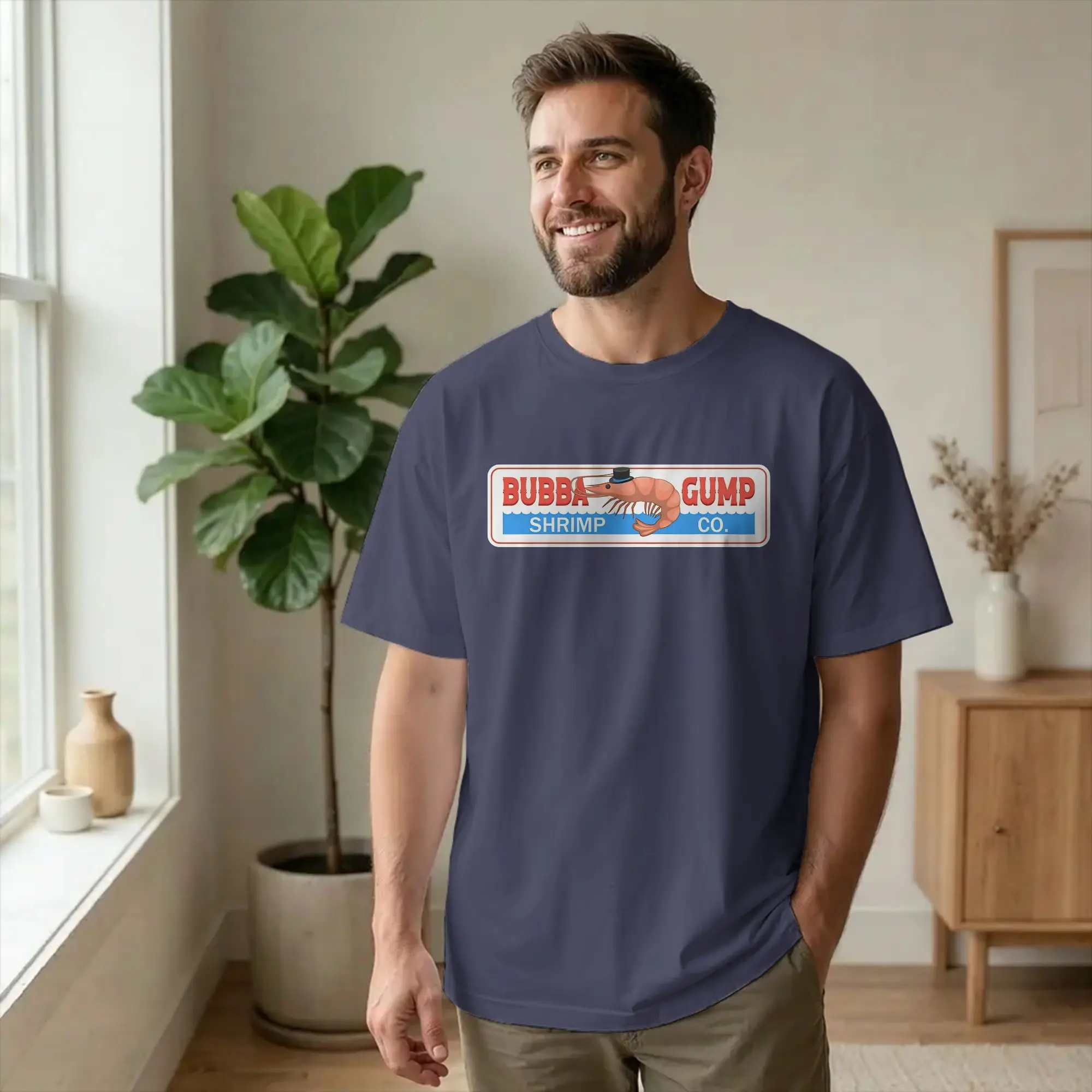Men Forrest Gump Bubba Gump Shrimp Co T Shirt Movie 100% Cotton merch Funny Short Sleeve O Neck Tee Shirt Adult T-Shirts