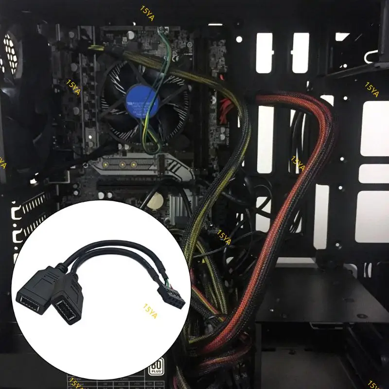 15YA USB2.0 9PIN до двойного типа e Ключ