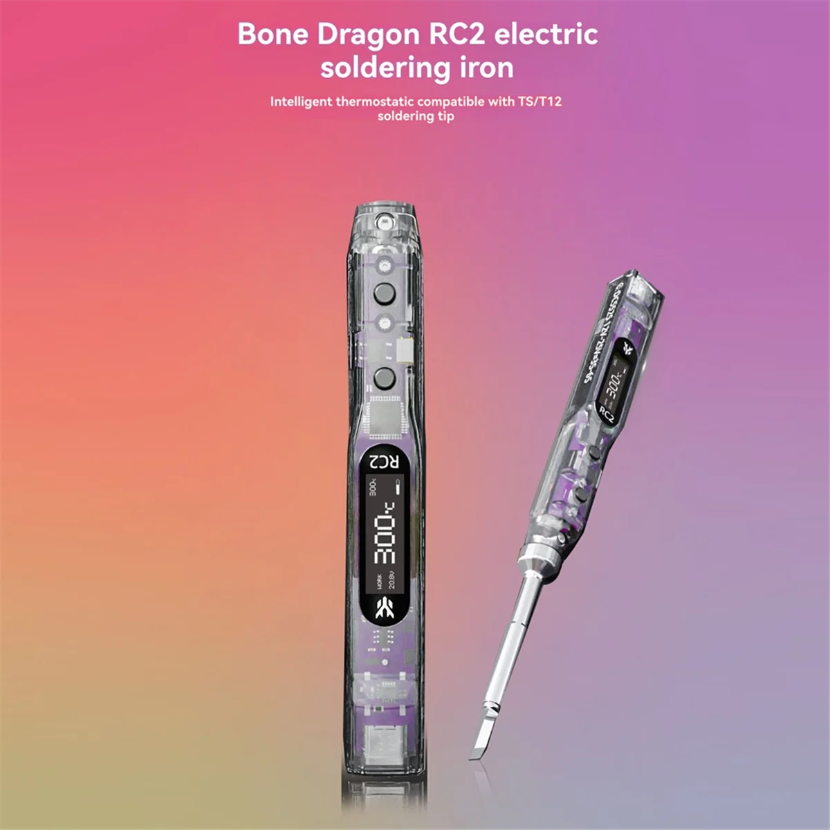 

A04I Soldering Iron OLED HD Display Smart Constant Temperature Compatible with / T12 Soldering Lron Tips