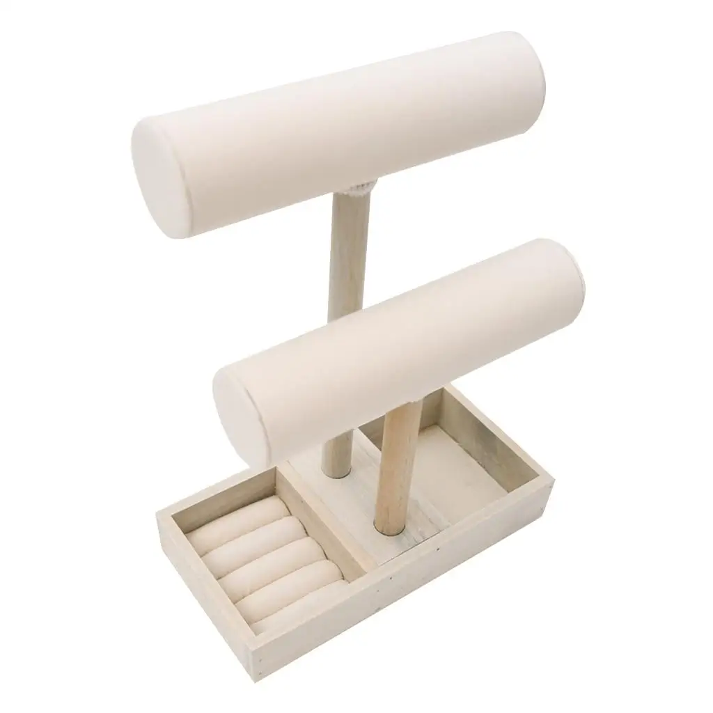 

Unfinished Wood Jewelry Display with Compartments