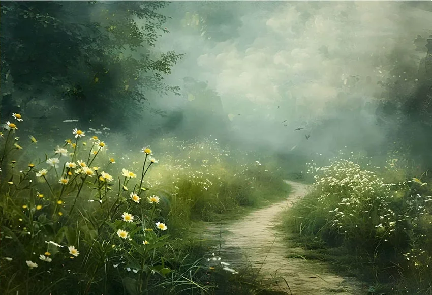 خلفية تصوير Mehofond ، مسار أخضر ، أزهار الغابات ، عيد ميلاد الكبار ، فن الأمومة ، ديكور بورتريه ، خلفية ، صورة أنيمي ، الصيف