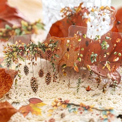 30 Pcs Natural Plant Flower Stickers PET Transparent Decorative Decals DIY Planner Diary Journal Scrapbook supplies