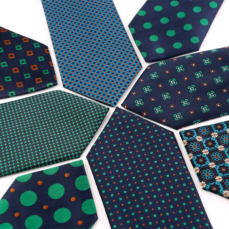 Dark Green Lake Blue Men\'s Tie Business Retro Banquet Suit Accessory Tie Men\'s Tie