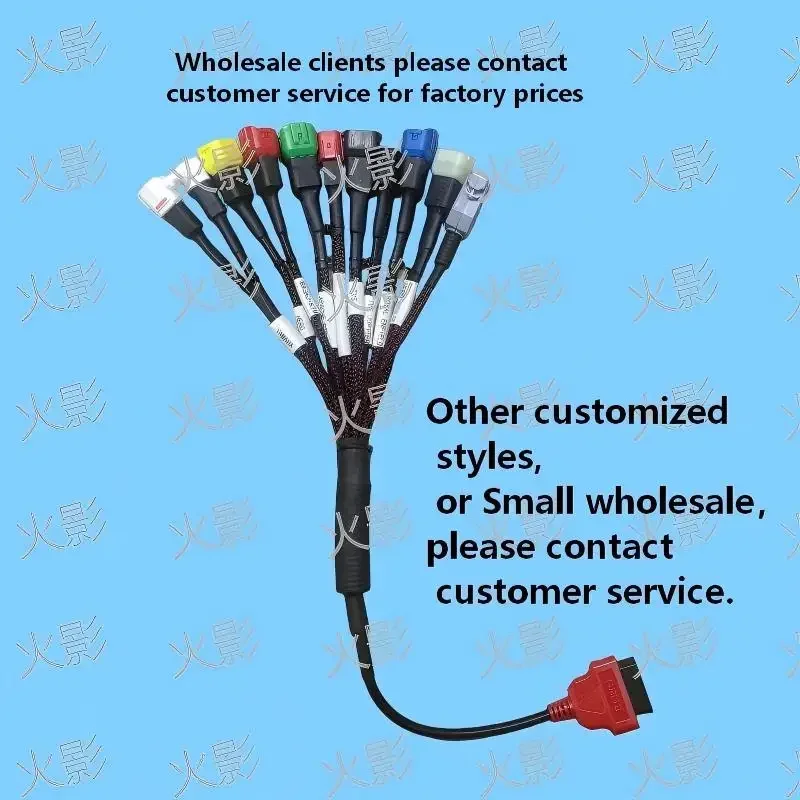 OBD adapter cable, 1 to 11 pin, BS-VI India, Euro 5, motorcycle diagnostic connector.for hero， for bajaj， for apache，for tvs