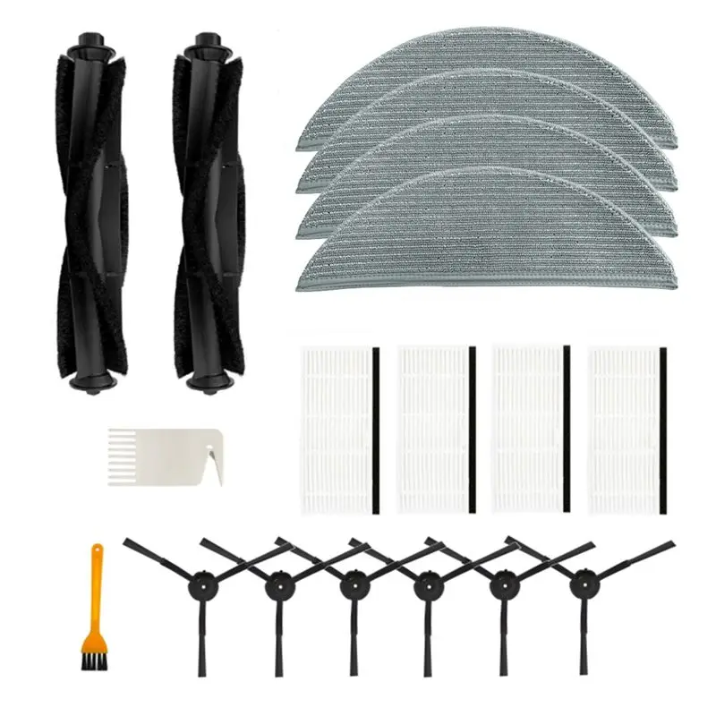 

Запасные части для робота-пылесоса Xiaomi Lydsto R1 S1: основная щетка, боковая щетка, HEPA-фильтр, салфетка для влажной уборки