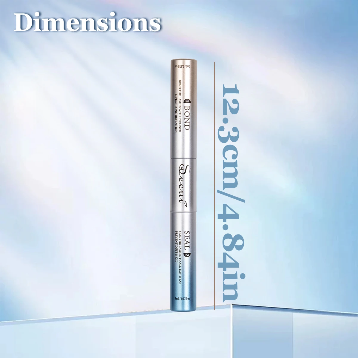 Wimpernkleber Bond and Seal, langanhaltend, starker Halt, wasserdicht, 2-in-1 Cluster-Wimpernkleber für DIY-Wimpernverlängerungen – Detail 5