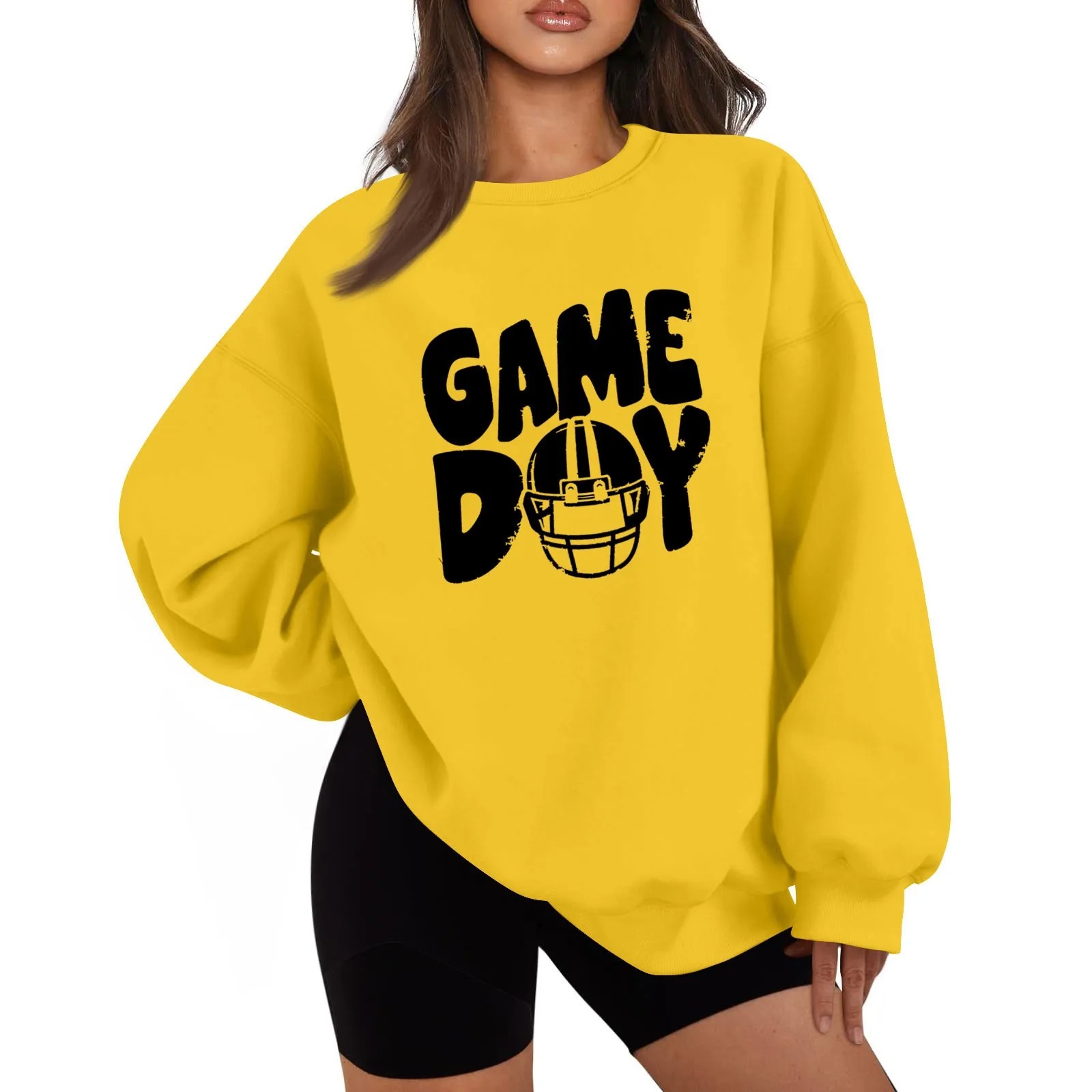 Vintage Autumn Pullovers Street Style Loose Sweatshirts For Women Philadelphia Rugby Graphic Printing Sport Rich Pullover