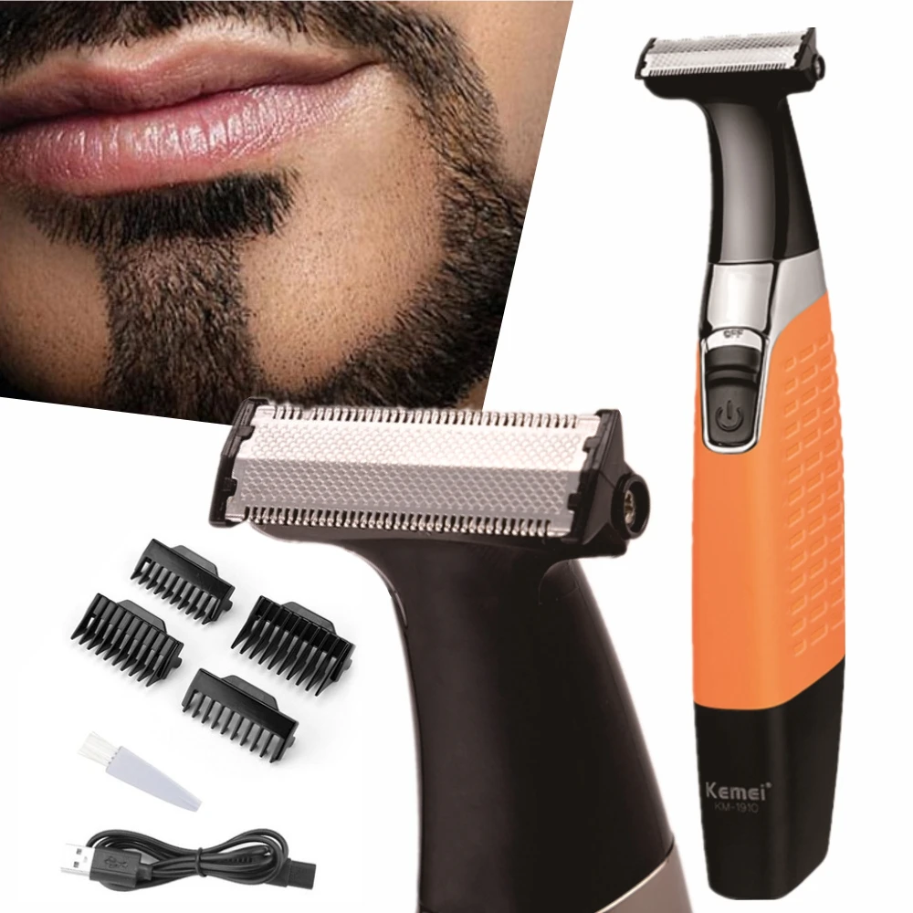 Recarregável barbeador elétrico barba barbeador elétrico navalha corpo trimmer homens máquina de barbear aparador cabelo cuidados com o rosto