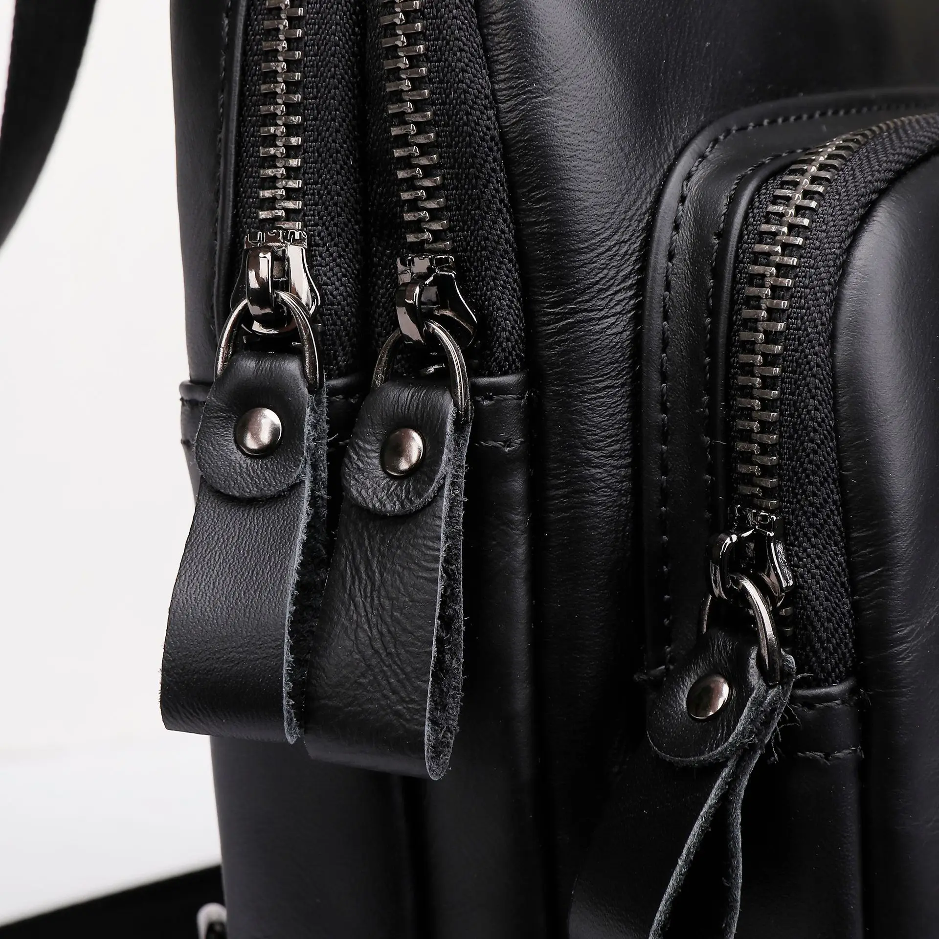 رجال الأعمال العمودي جلد طبيعي حقيبة صدر للرجال عارضة الرياضة حقيبة كروسبودي الأزياء أعلى الحبوب الجلود الكتف الرافعة #5