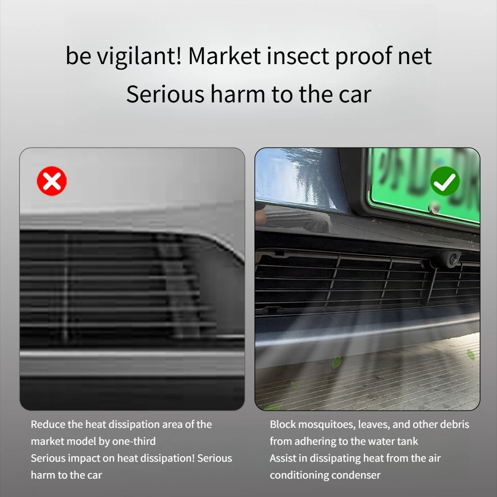 For Tesla Model YL/Y Juniper 2026 Insect-proof Net Mini Lower Bumper Anti Insect Net Anti Dust Proof Inner Vent Grille Cover
